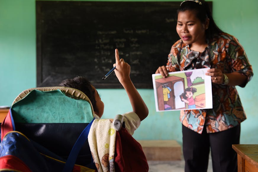 Moses geeft antwoord aan de juf