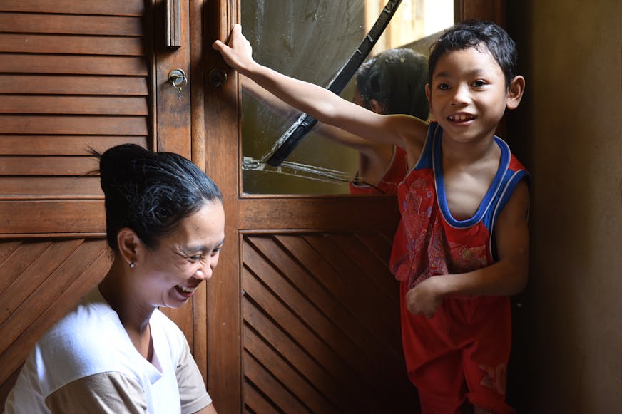 Moses met zijn moeder