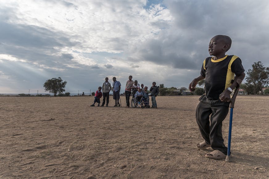 Sempeta voetbalt niet vanwege zijn handicap en is de coach